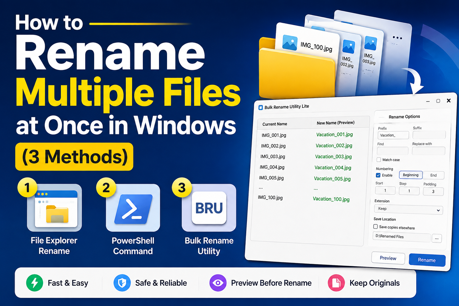 How to Rename Multiple Files at Once in Windows (3 Methods)