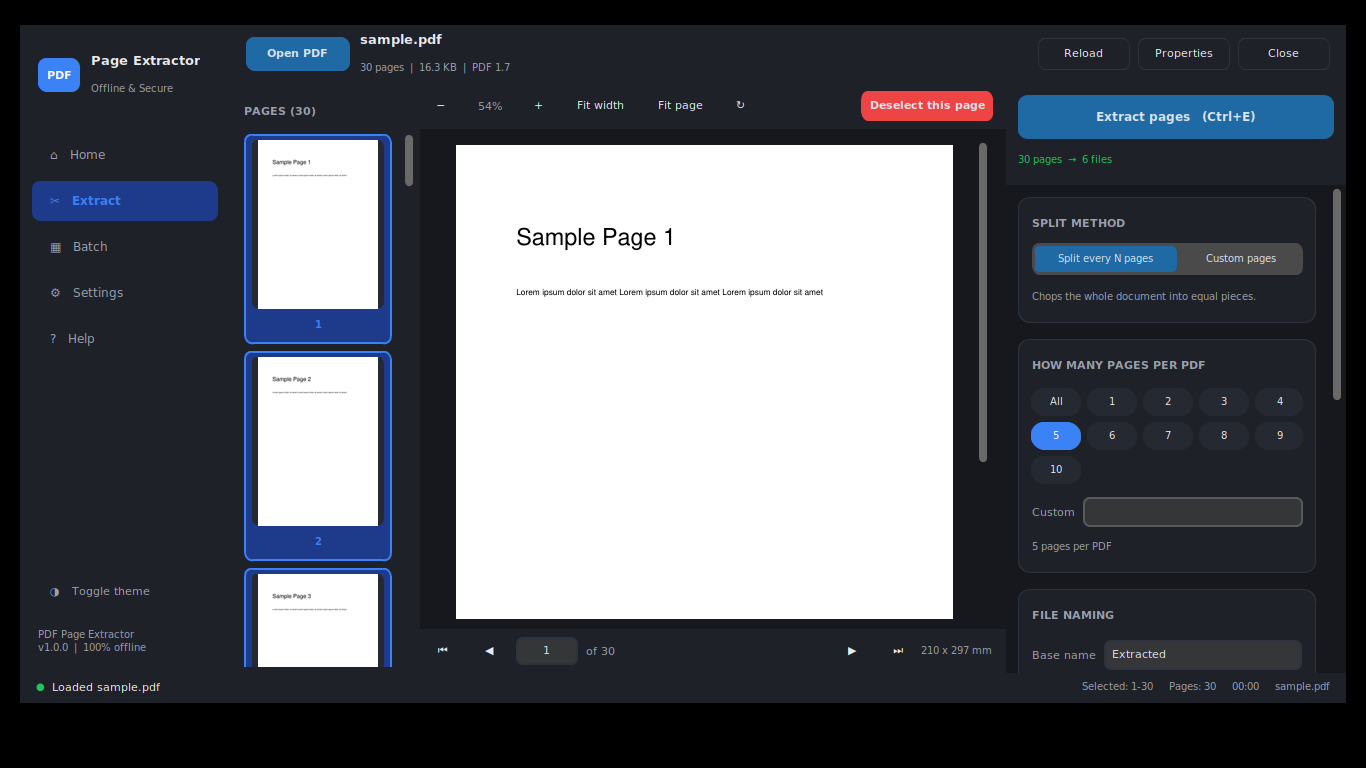 PDF Page Extractor