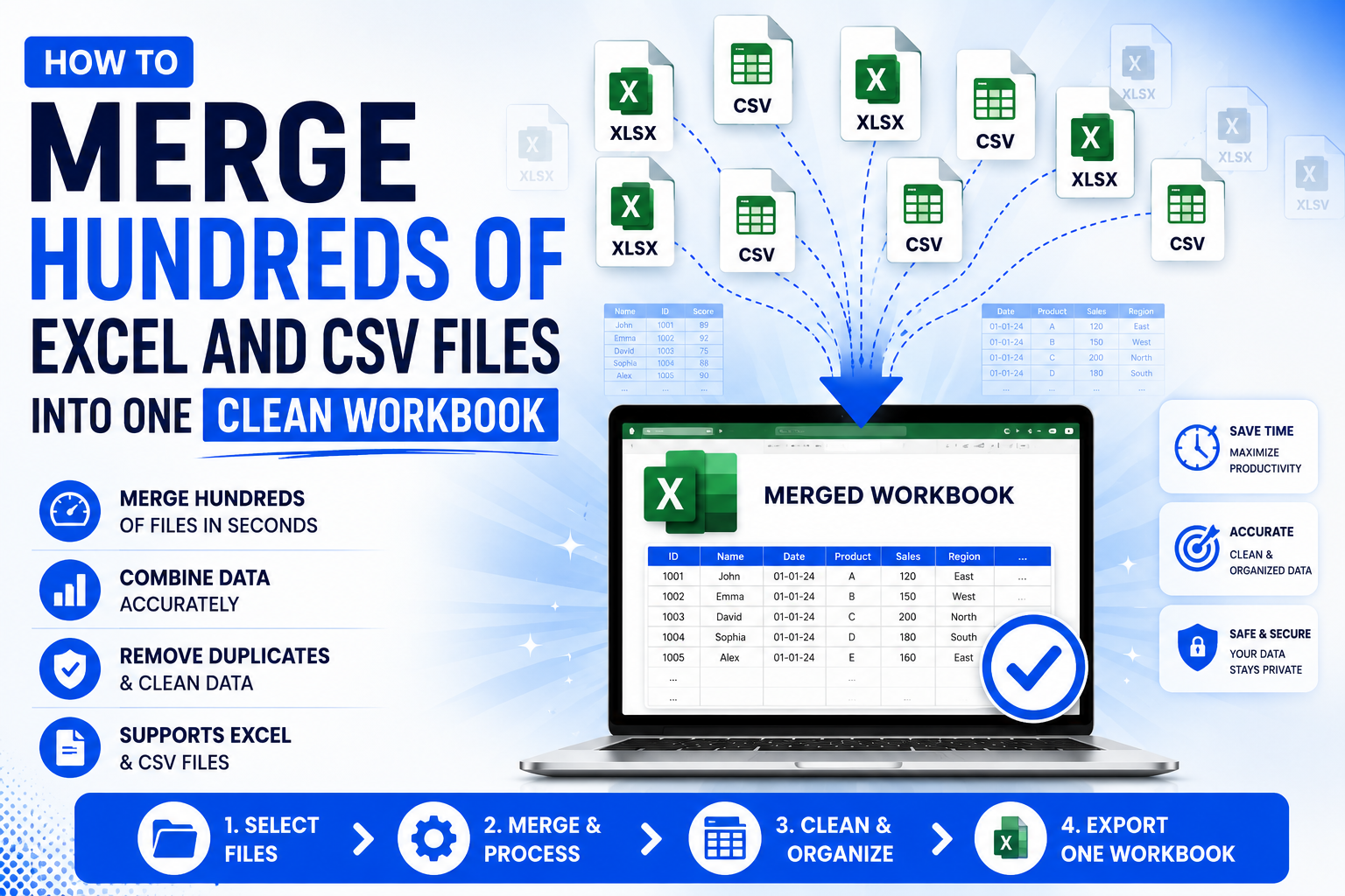 How to Merge Hundreds of Excel and CSV Files Into One Clean Workbook